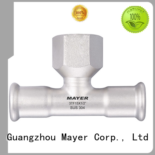 Mayer tee stainless steel manufacturers gas supply