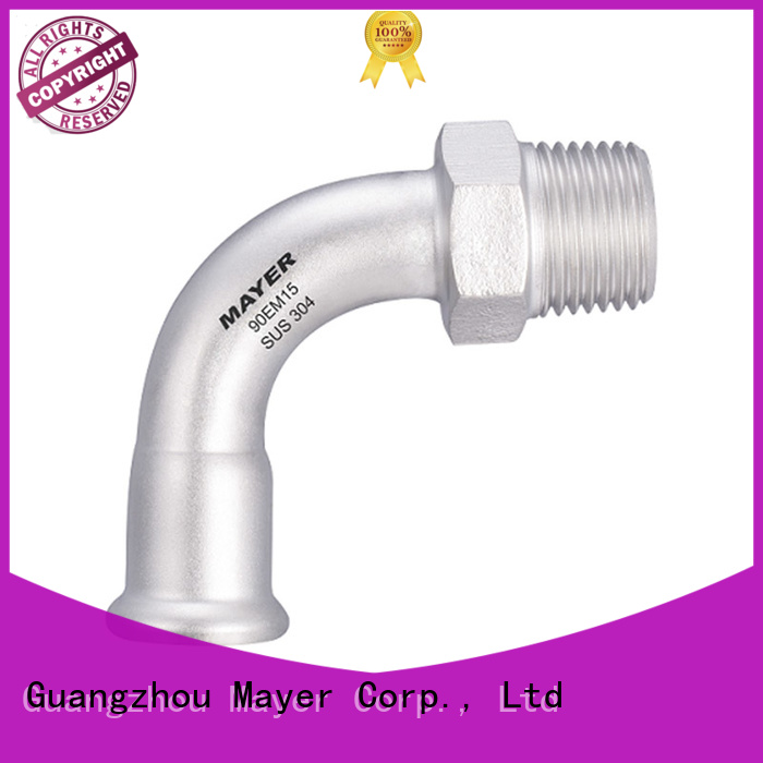 Mayer fitting fitting elbow supply heating system