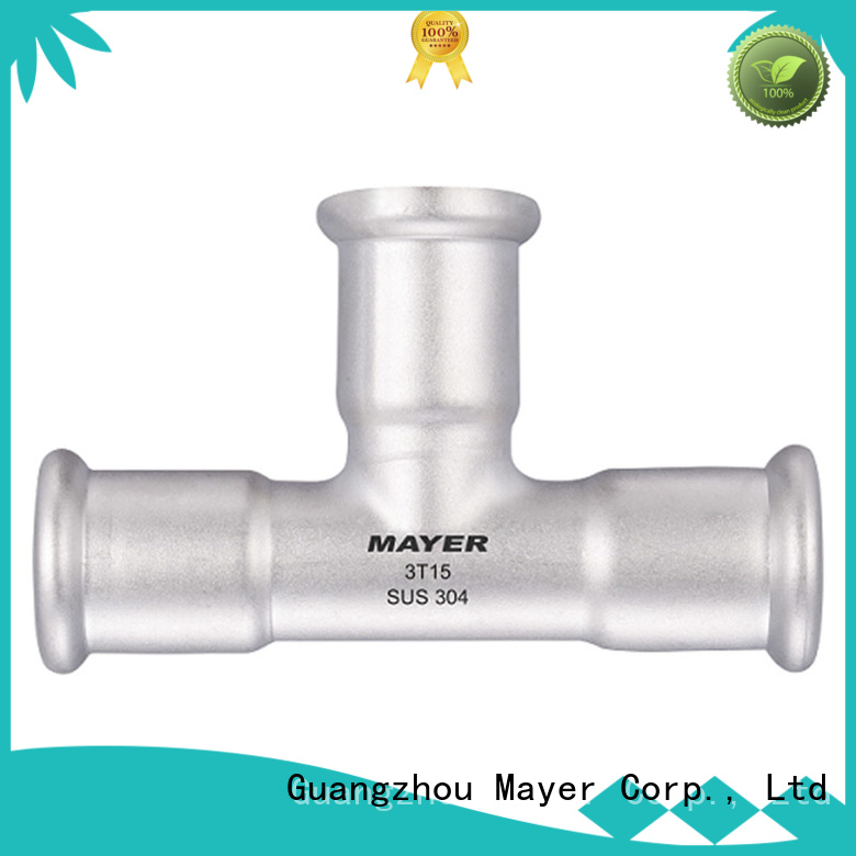 Mayer mv stainless steel tee suppliers gas supply