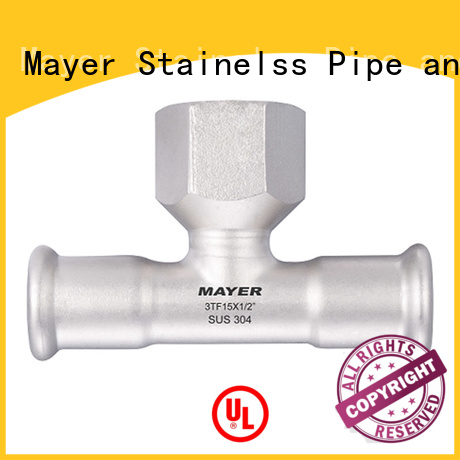 Mayer equal stainless steel tee for business gas supply