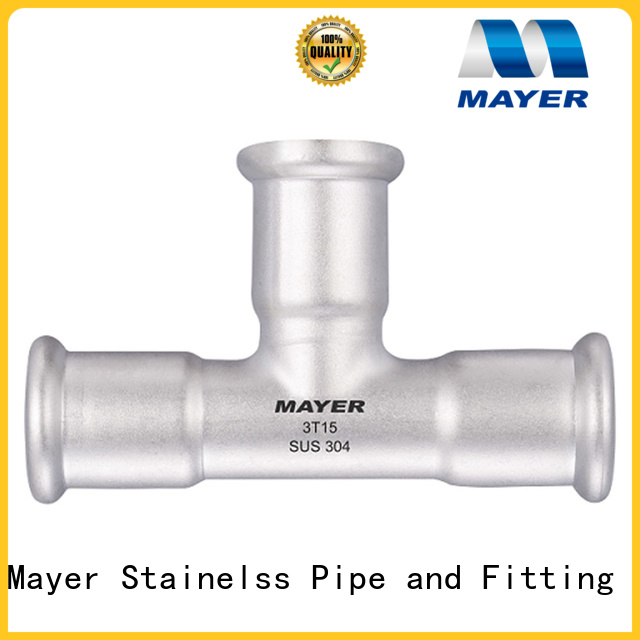 Top stainless steel tee thread factory gas supply