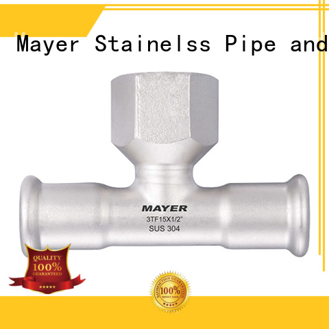 Mayer mv tee pipe fitting supply gas supply