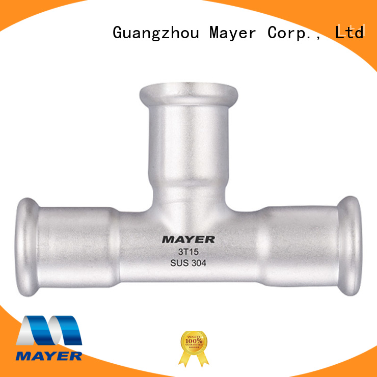 Mayer profile tee stainless steel for business water supply