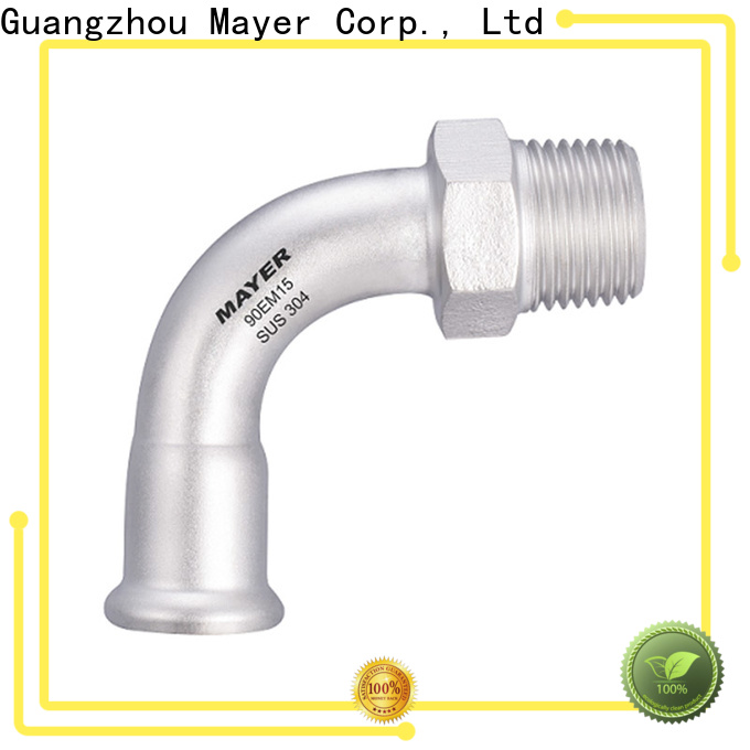 Mayer male fitting elbow company tap water system
