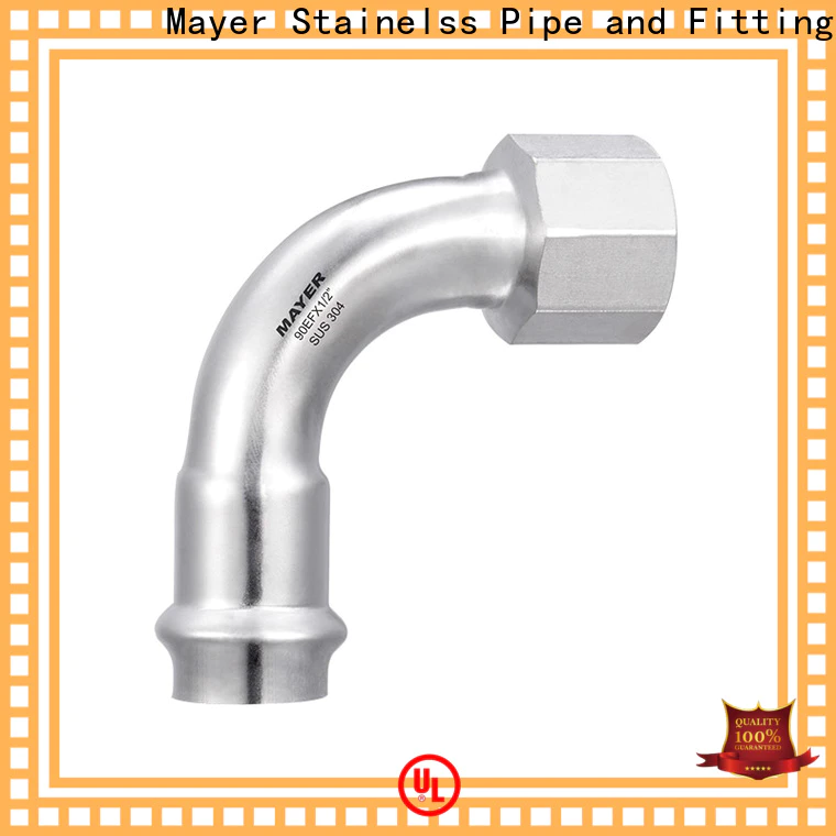Mayer female elbow pipe fitting for business steam system