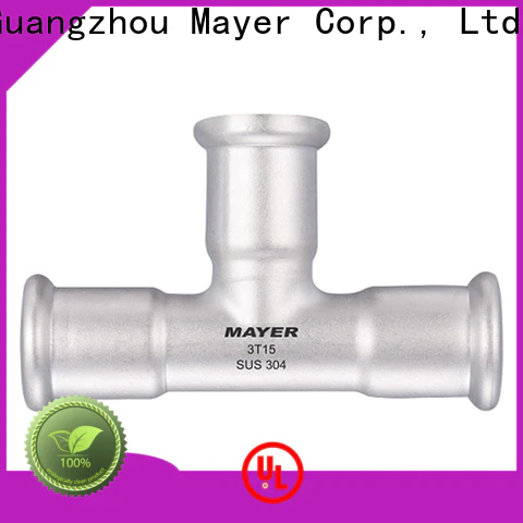 Mayer New stainless steel tee fittings for business gas supply