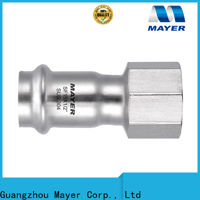 Mayer adapter stainless steel pipe coupling suppliers gas supply