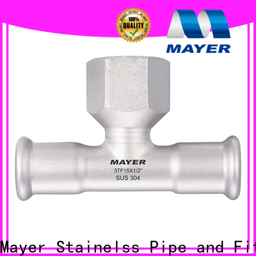 Mayer New stainless steel tee fittings for business water supply