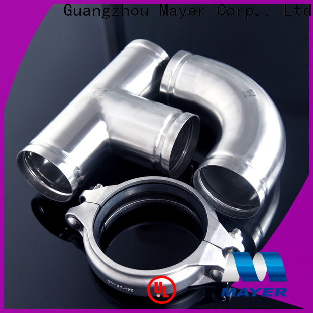 Mayer New stainless steel grooved pipe fittings suppliers gas pipeline