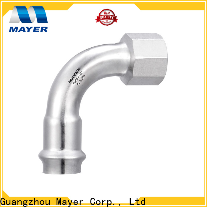 Mayer male elbow pipe fitting factory industrial gas pipe system