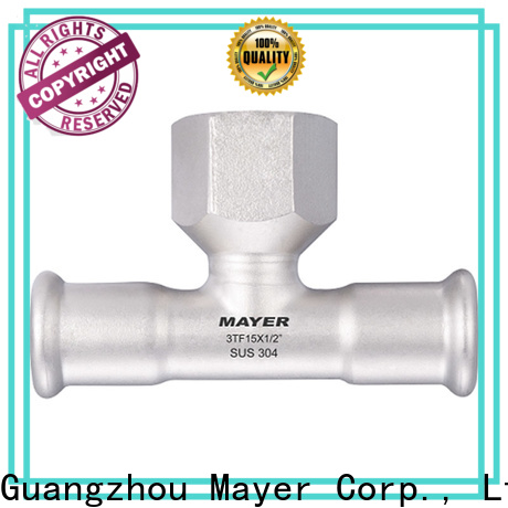 Custom tee stainless steel press suppliers gas supply