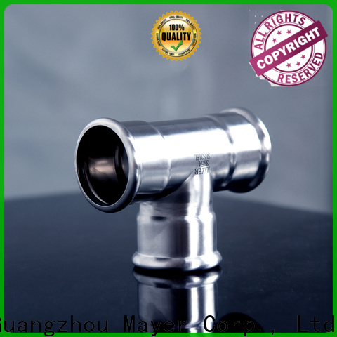 Mayer Custom stainless steel tee fittings factory gas supply