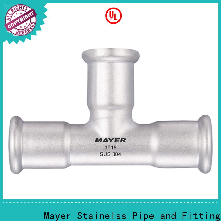 New stainless steel tee fittings profile for business gas supply