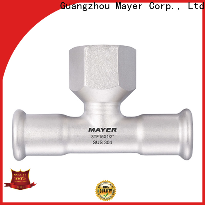 Mayer Wholesale stainless steel tee fittings factory gas supply