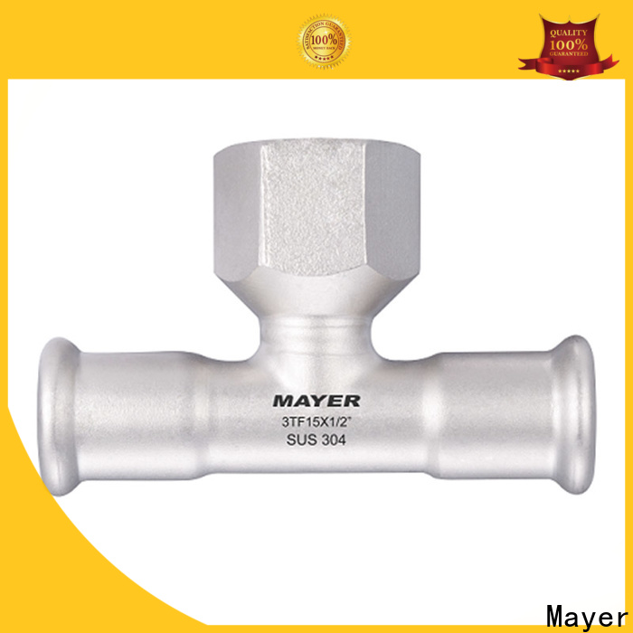 Mayer pipe stainless steel tee fittings company water supply