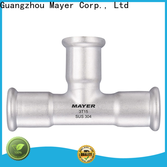 Mayer fitting stainless steel tee for business water supply