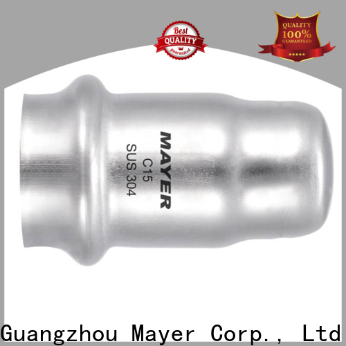Mayer end stainless steel cap supply gas pipeline