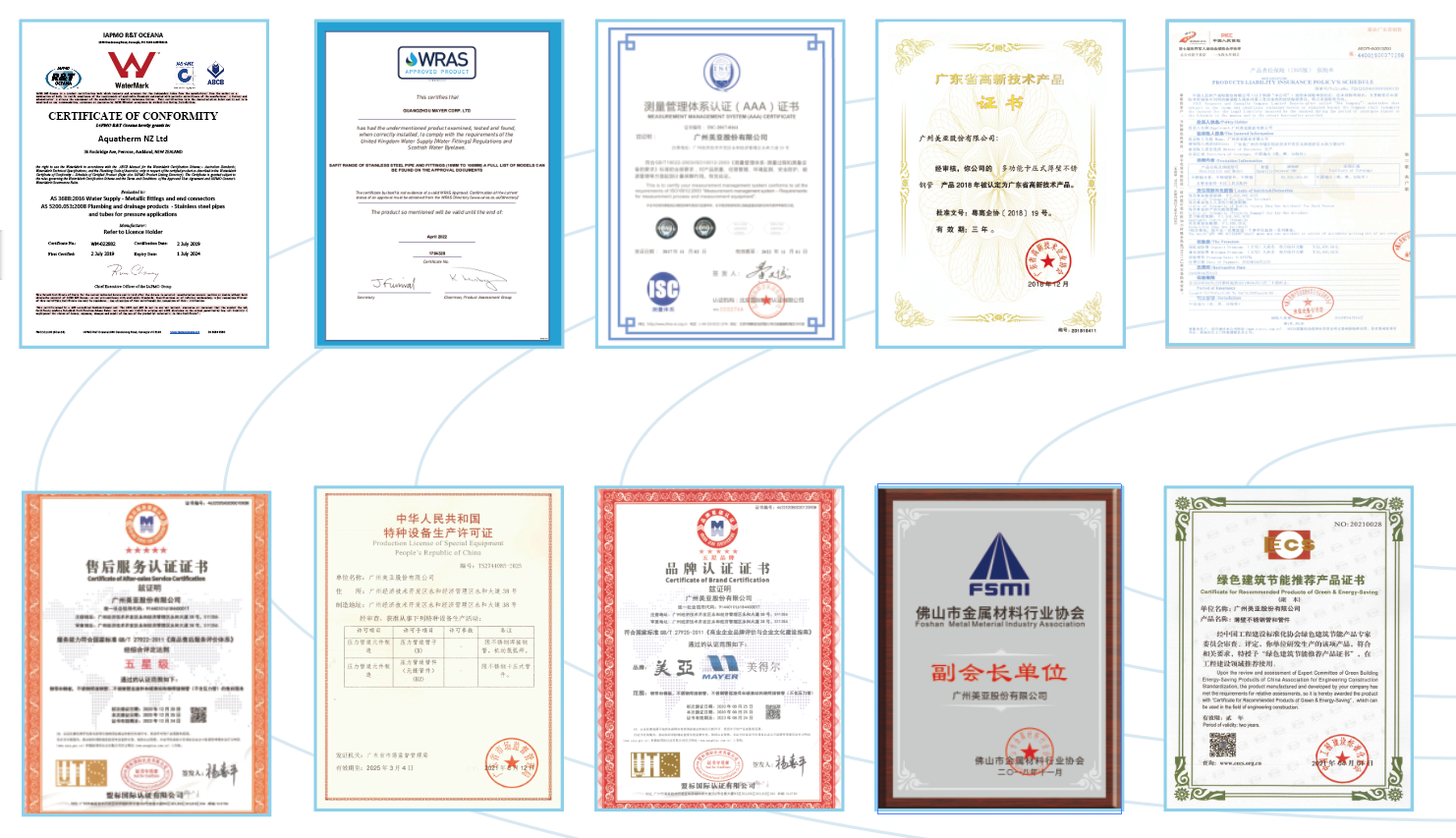 Certifications