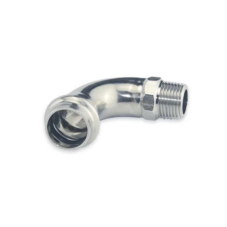 stainless steel 90 degree elbow male thread fitting application on construction