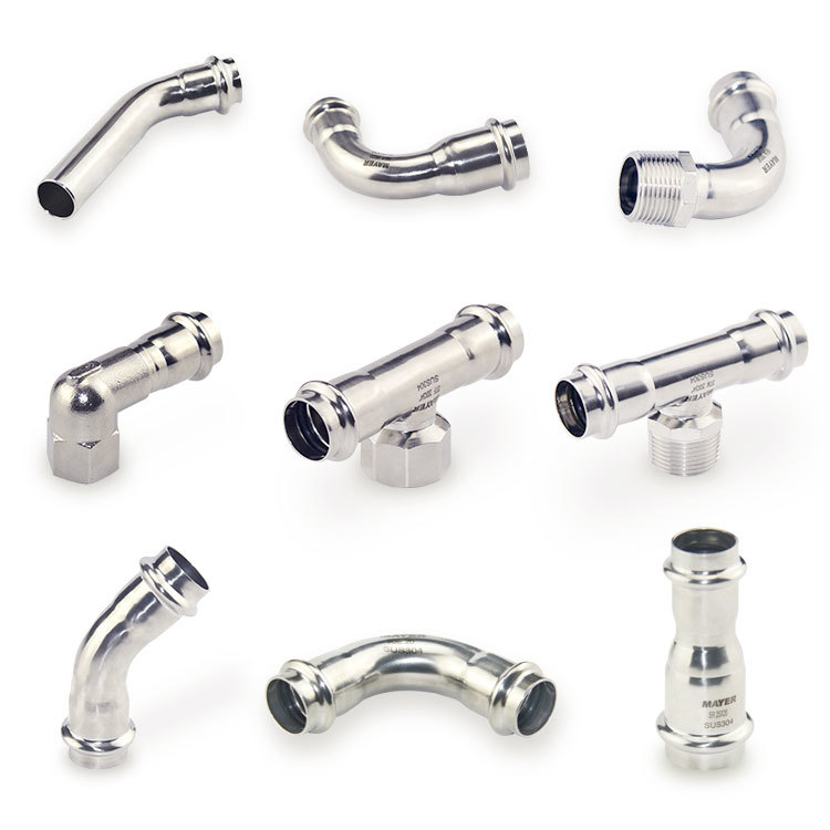 China Supplier stainless steel pipe fitting and parts tee ELBOW Coupling
