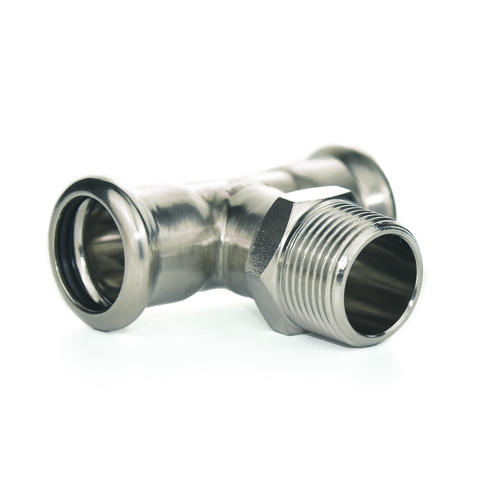 china fittings pipe connect 304 316l stainless steel water pipe fitting male tee