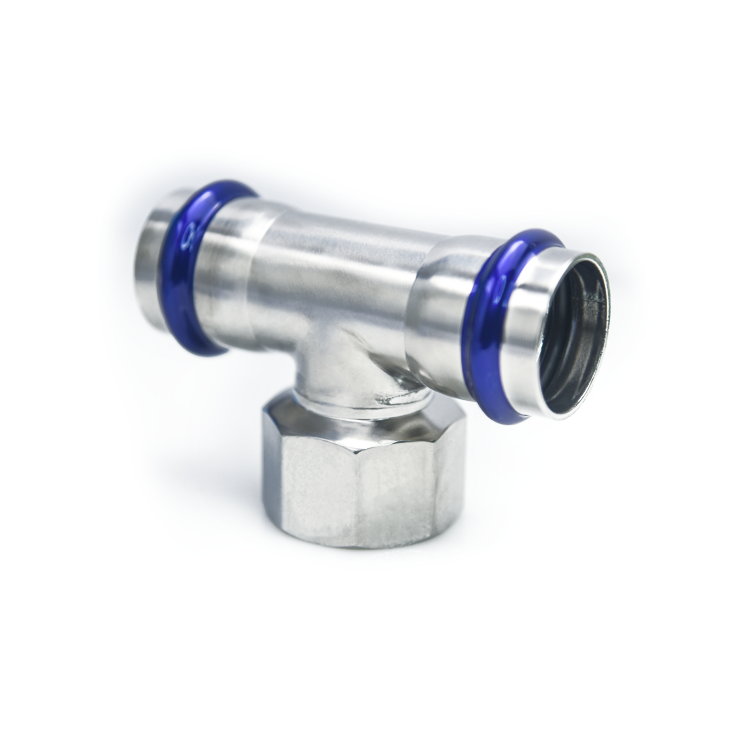 Stainless steel 304/316 tee pipe fittings connection Sanitary grade mirror polished