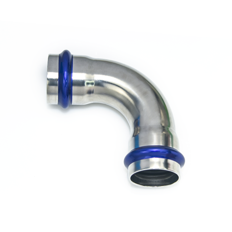 Mayer 304 Stainless steel V profile press fitting 90 degree elbow fittings