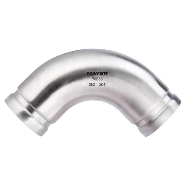 304 stainless steel water supply and drainage pipe groove fittings 90 degrees elbow