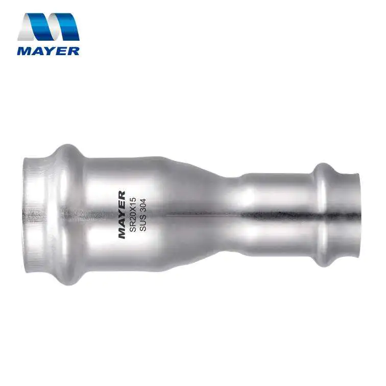 15mm to 108mm Pipe Fitting Coupling Stainless Steel Pipe Reducer Press Fitting