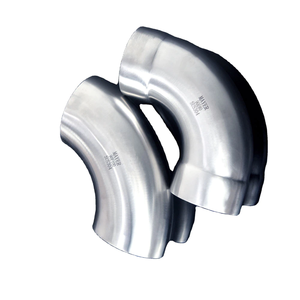 SS304/316L stainless steel butt weld elbow pipe fitting for plumbing system