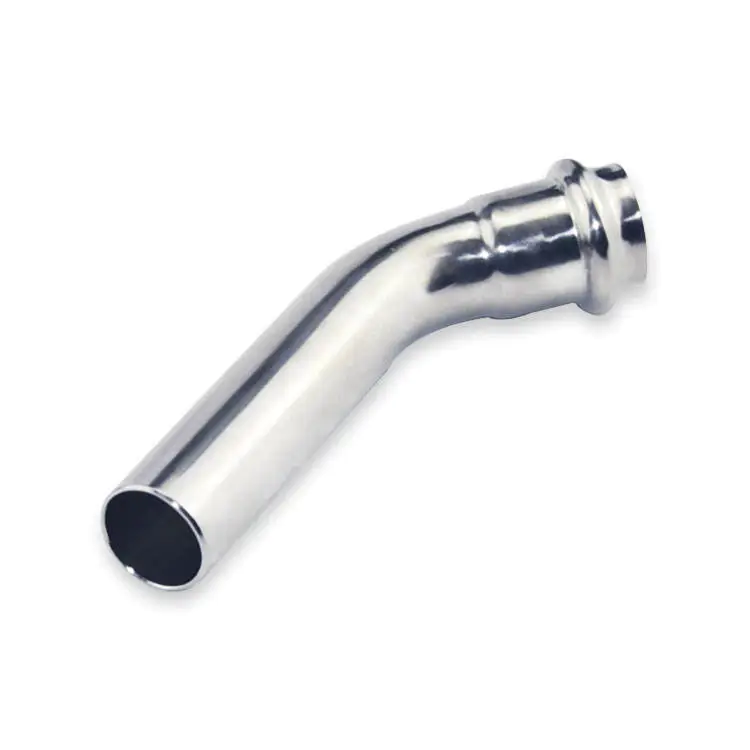304 316 Stainless Steel 45 Degree Elbow Bend Sanitary Fittings with Plain End