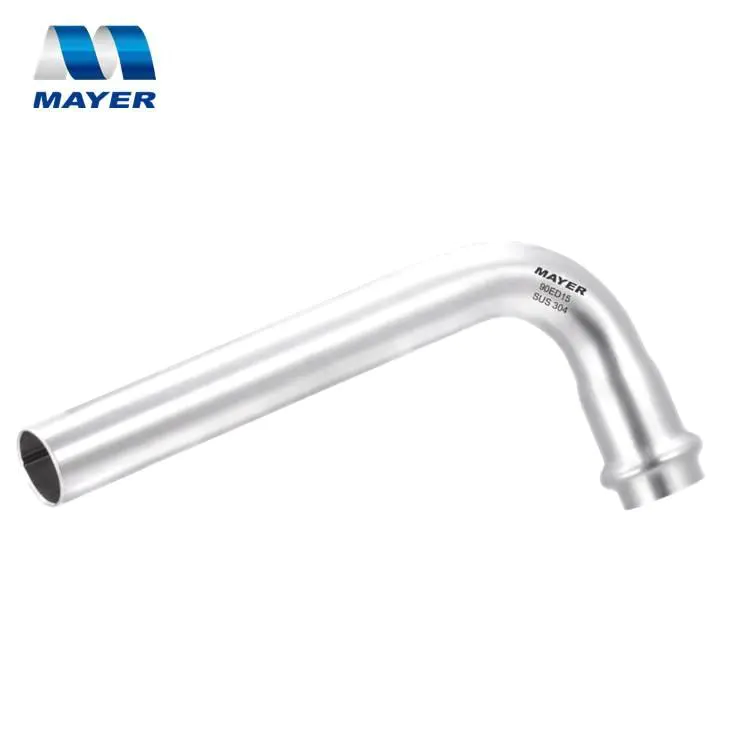SS316l 304 Mirror Polish Bend Metal Pipe Stainless Steel Elbow mapress fittings