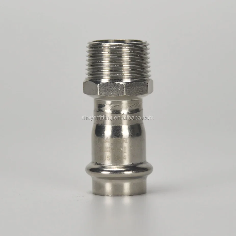 Stainless Steel Pipe Fitting Male Adaptor V Type Fittings for Water System