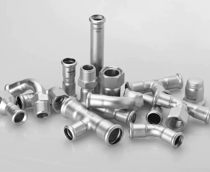 304 316 Stainless steel M-type crimping pipe press fittings, tee, coupling, elbow fittings