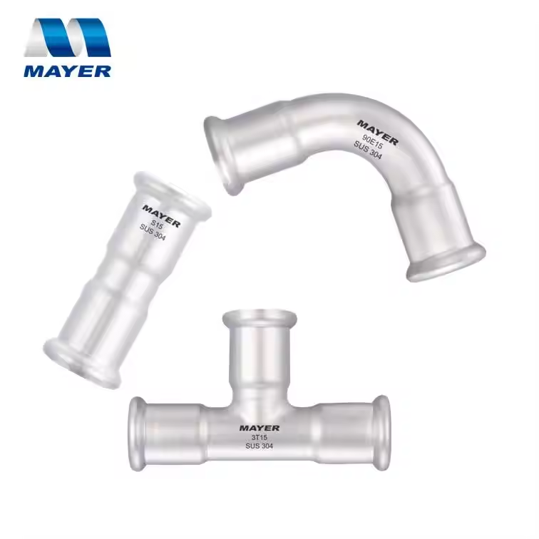 Prime quality Stainless Steel Gas Fittings elbow tee joint press fittings