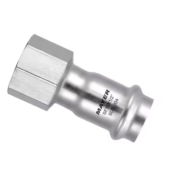 V Profile 304 stainless steel Adapter Female Thread Coupling Pipe Press Fitting