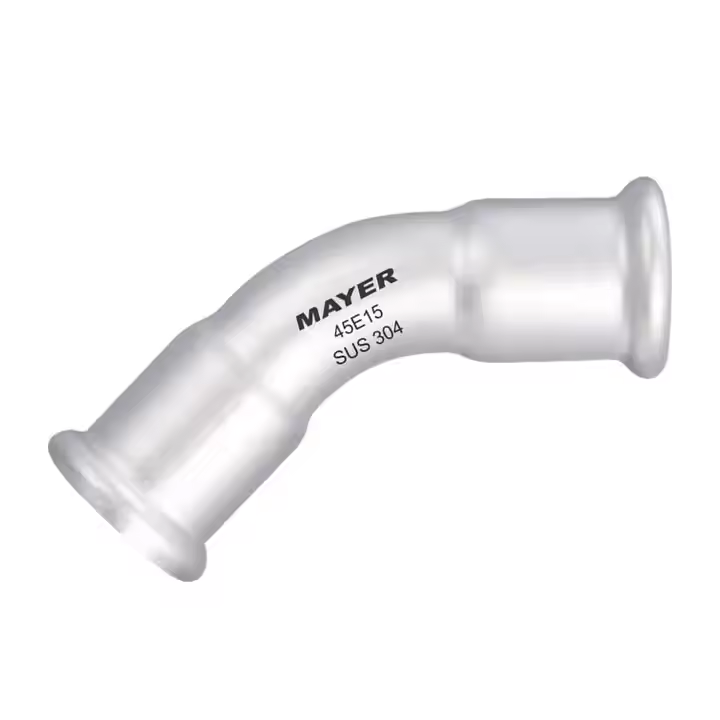 304 or 316L Stainless Steel Pipe Fitting 45 degree elbow fittings Bend M Profile