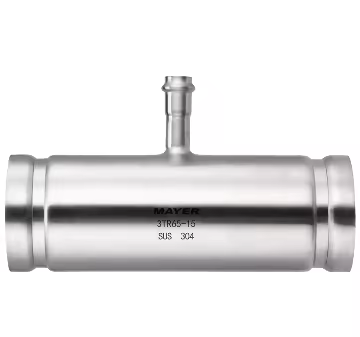304 Stainless Steel Groove Fittings 3 Way Reducing Tee with Press End